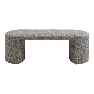 Westport benk bouclé sort og hvit 120x45x44 cm - bilde 2