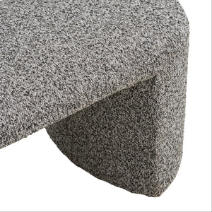 Westport benk bouclé sort og hvit 120x45x44 cm - bilde 5