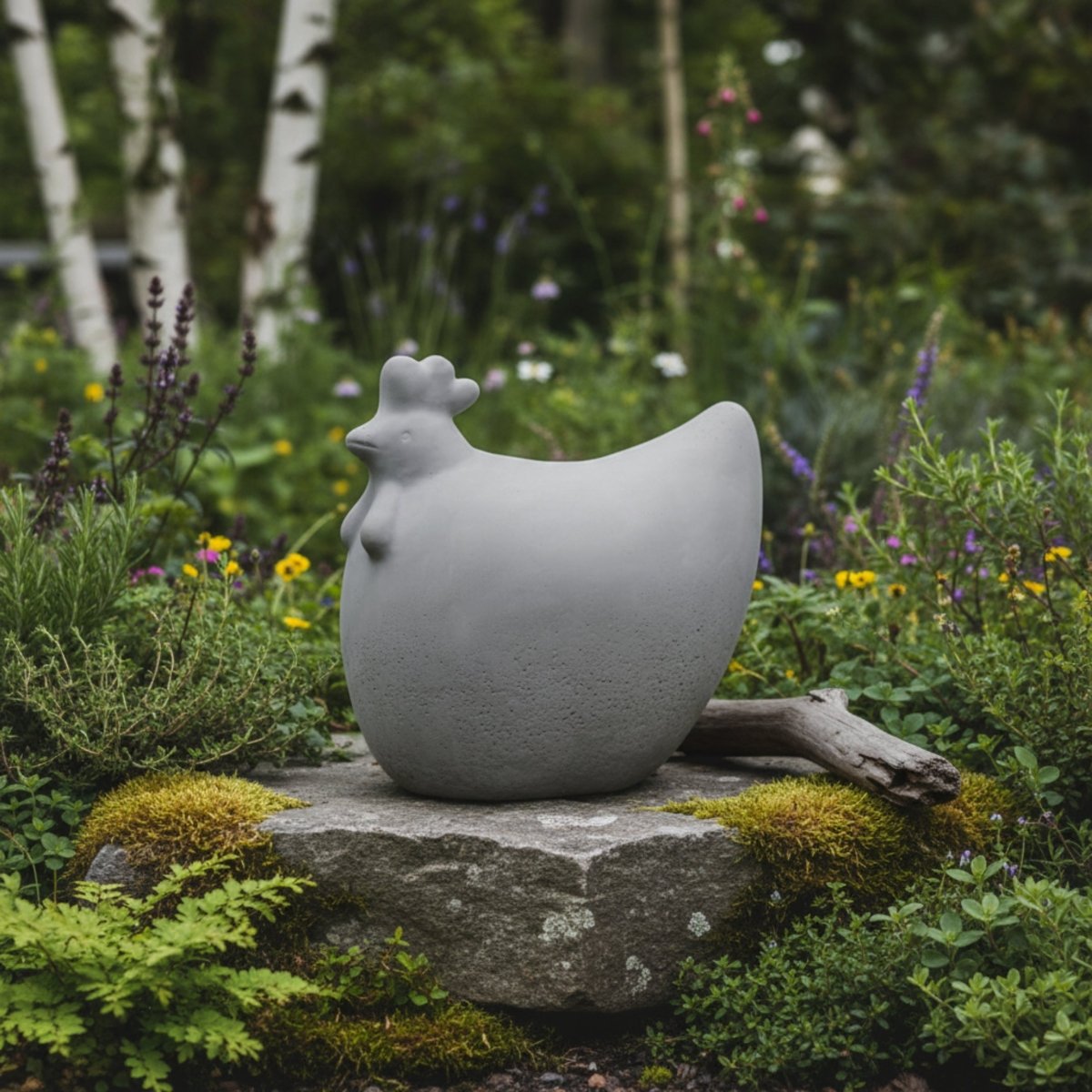 DBKD Concrete Hen 18 cm påskepynt - Lindas Dekor