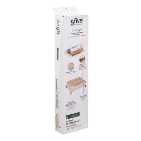 5five Simply Smart Dressy+ oppbevaringsboks under seng med hjul beige i original emballasje
