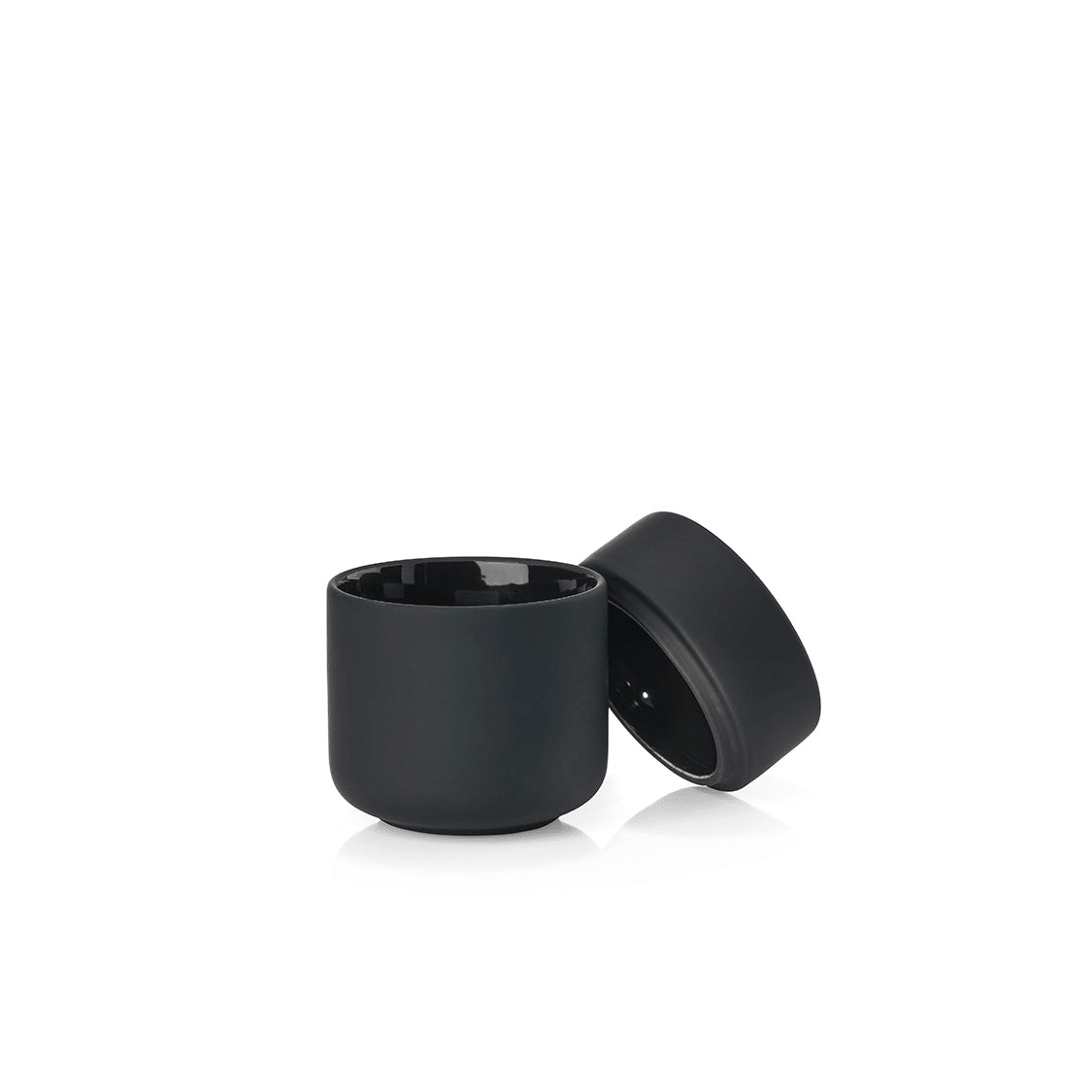Krukke med lokk Ume sort 10 cm - Lindas Dekor