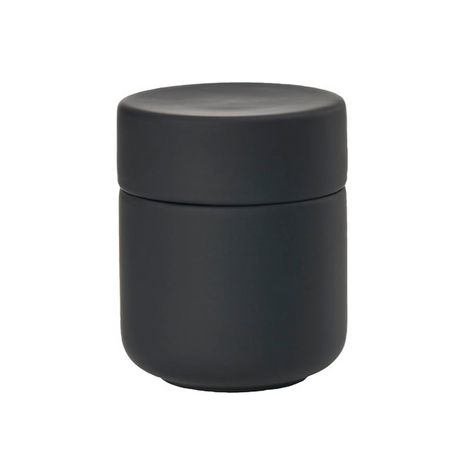 Ume krukke med lokk i sort vist lukket fra Zone Denmark