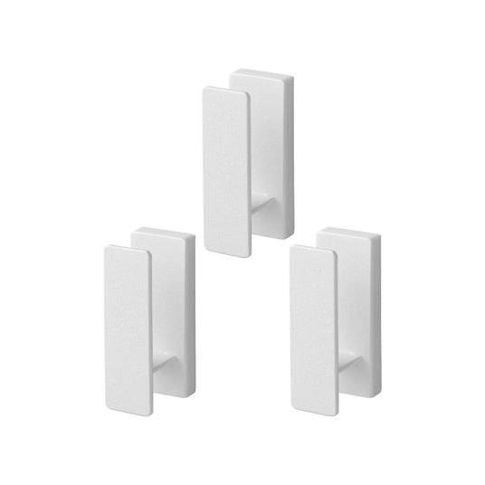 3 - pk veggkroker i metall hvit - Lindas Dekor