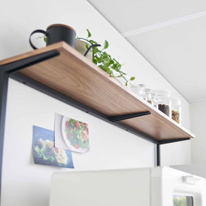 Frittstående hylle til kjøkkenbenk sort 90 x 46,7 cm - Lindas Dekor