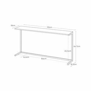 Frittstående hylle til kjøkkenbenk sort 90 x 46,7 cm - Lindas Dekor