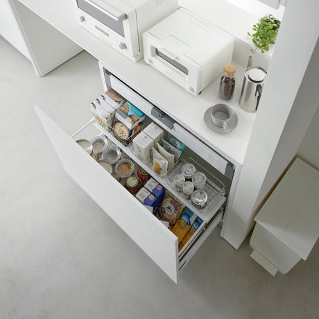 Japansk design. Ekstra hylle til kjøkkenskuffer og baderomsskuffer