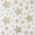 Vinduspynt stjerner med glitter champagne 30 x 32 cm