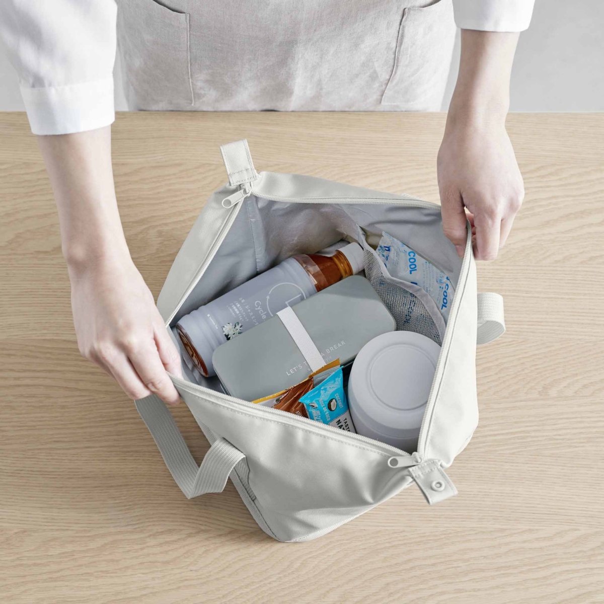 Kjølebag grå sammenleggbar 51 x 18 cm - Lindas Dekor