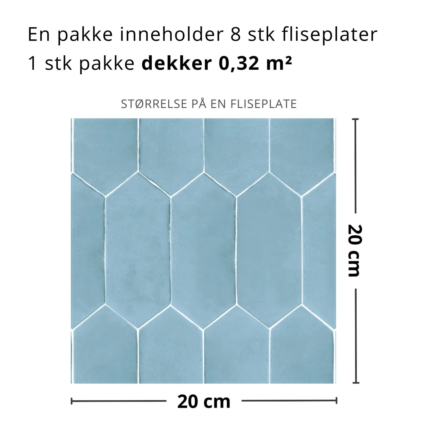 Mathilde blå självhäftande plattor