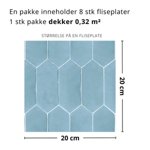 Mathilde blå självhäftande plattor