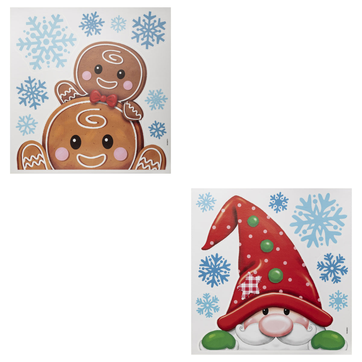 Julestickers figurer 2 design 31 x 38 cm, begge design
