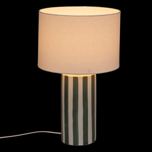 Bordlampe Frida olivengrønn 47 cm, lampen tent i mørket