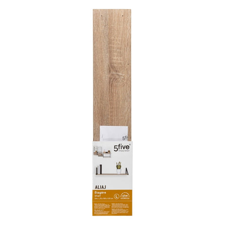 Vegghylle Aliaj med braketter 78 cm, vegghyllen i esken
