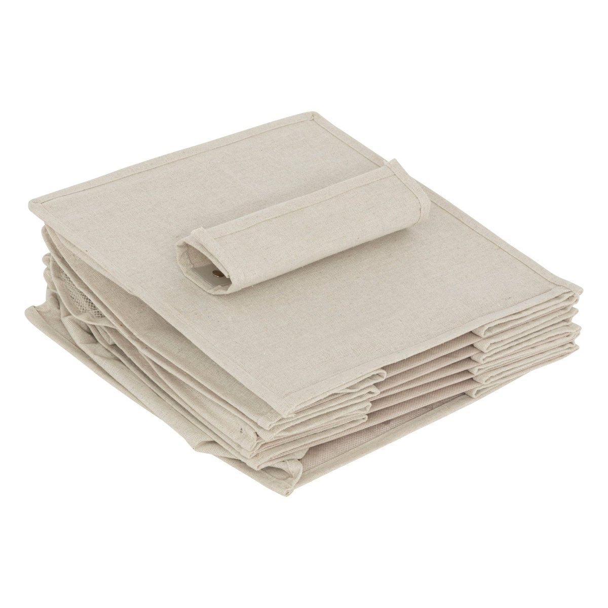Hengende oppbevaring Dressy+ 6 rom beige, oppbevaringen slått sammen