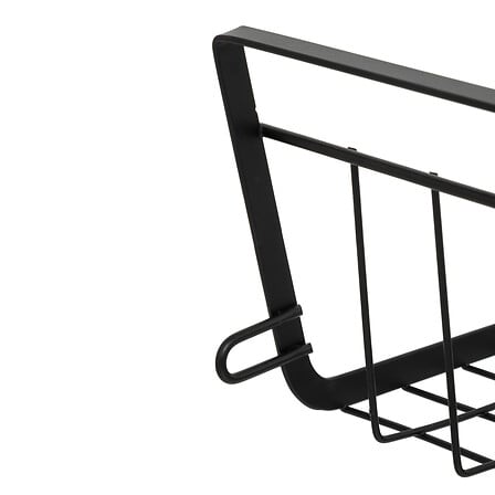 Hengekurv til hylle i metall sort 51,5 x 30 x 11,5 cm
