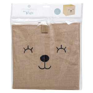 Oppbevaringsboks bamse brun 29 x 29 cm, boksen i emballasjen