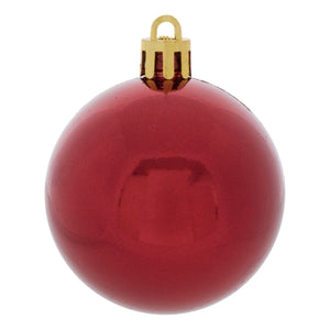 35-pk julekuler granatrød 2,9 cm, blank kule som reflekterer lyset