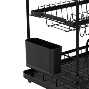 Oppvaskstativ Black Edition 2 etasjer sort 49,5 cm, nærbilde av bestikkholderen