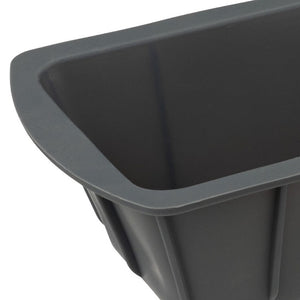 Grå avlang kakeform i silikon, 20 cm