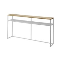 Konsollbord med hylle hvit