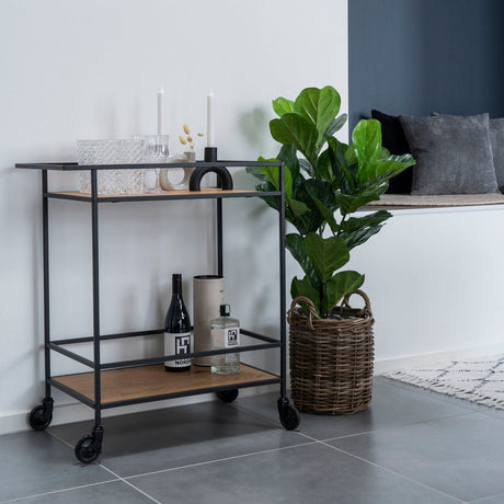 House Nordic Vita barvogn med hjul og metallramme