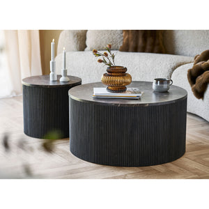 House Nordic Rota sofabord rund, mørk brun ø80 cm