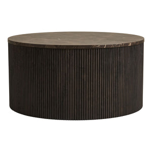 House Nordic Rota sofabord rund, mørk brun ø80 cm