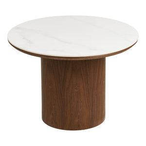 Noli sofabord keramikk hvit/mørk brun ø60 cm