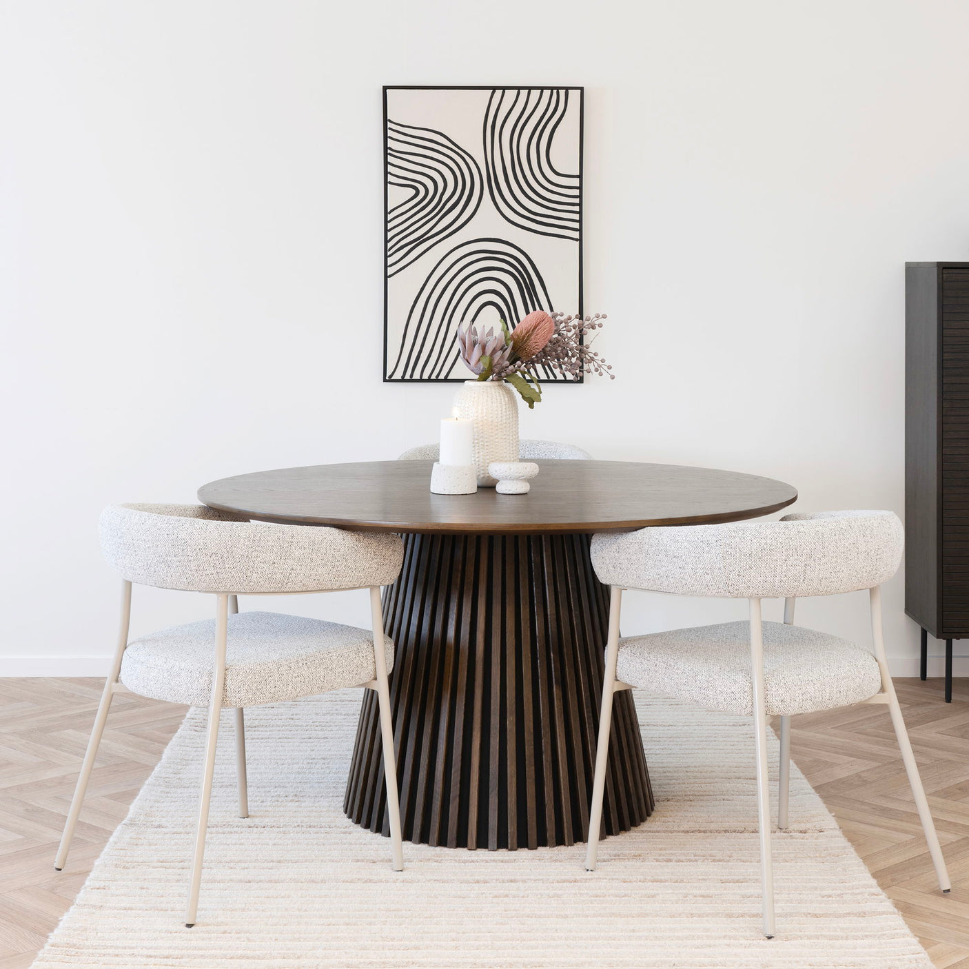 House Nordic Osaka spisebord smoked oak veneer rund ø140 cm