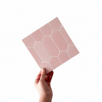 Mathilde puderrosa självhäftande plattor