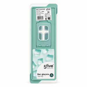 Grønn isbitform fra 5five Simply Smart i originalemballasje, med lokk og plass til 12 isbiter.