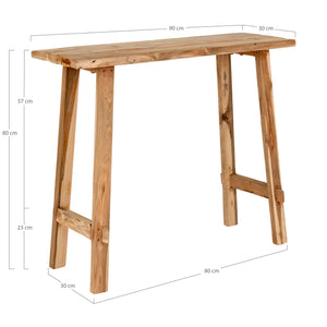 House Nordic Girona konsollbord teak 90 x 30 x 80 cm