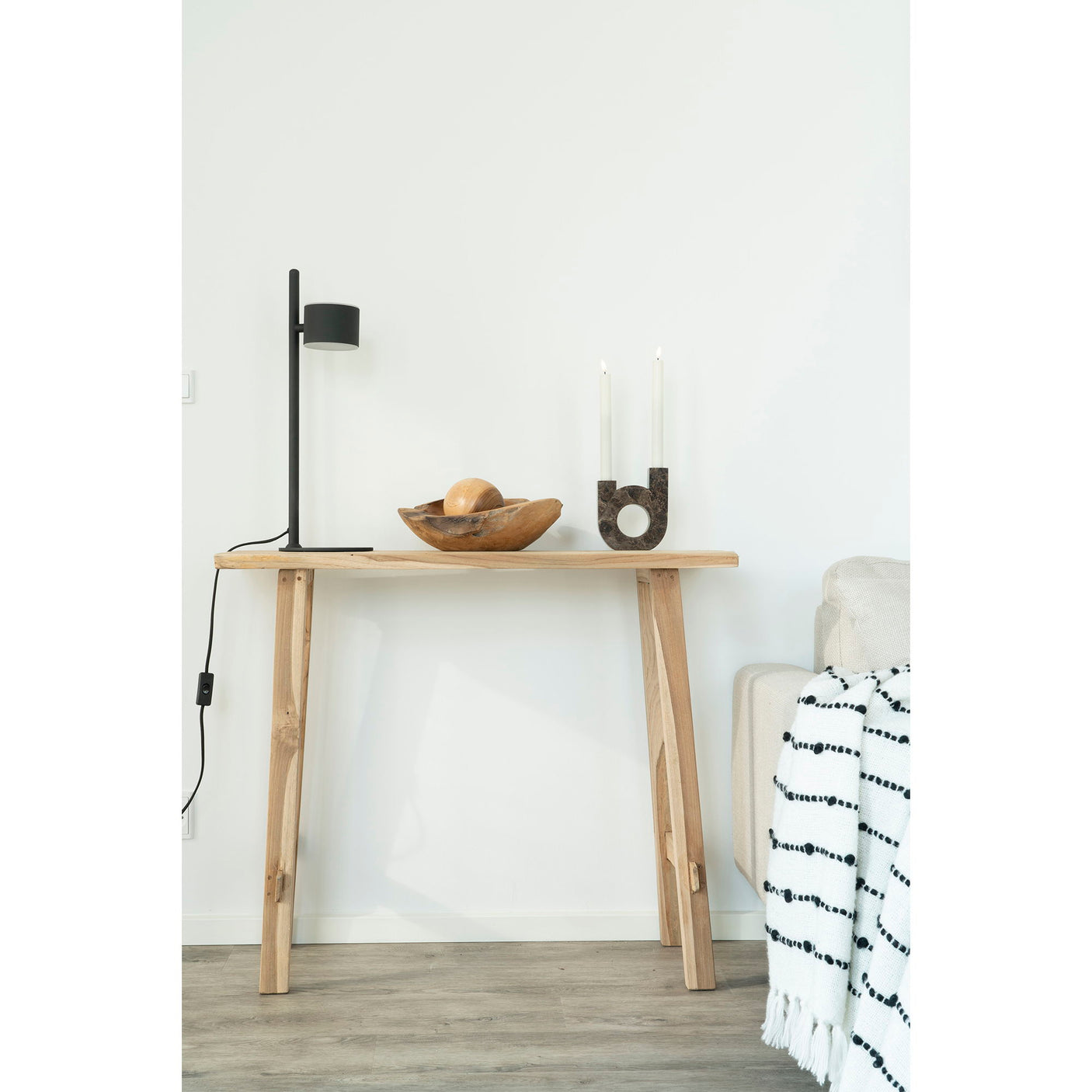 House Nordic Girona konsollbord teak 90 x 30 x 80 cm