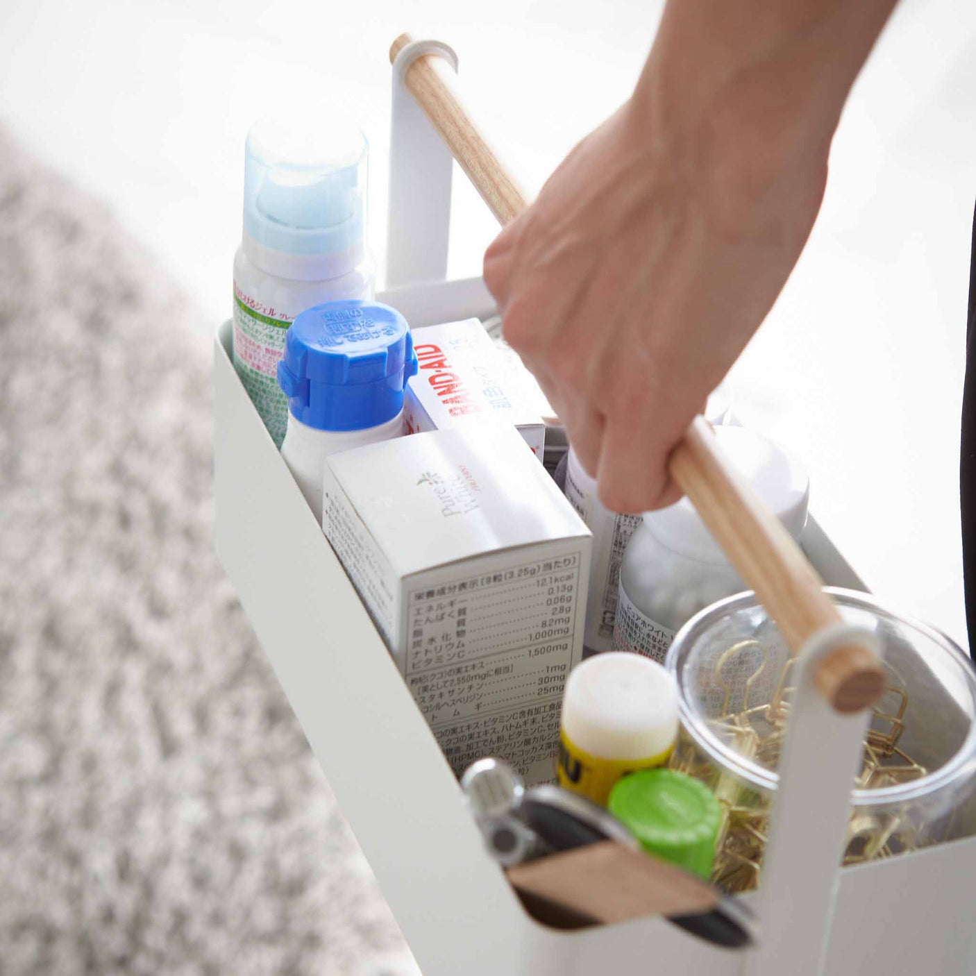 kompakt oppbevaringsboks til hylle og skap