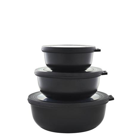 Mepal Cirqula lav bollesett 3 stk Black