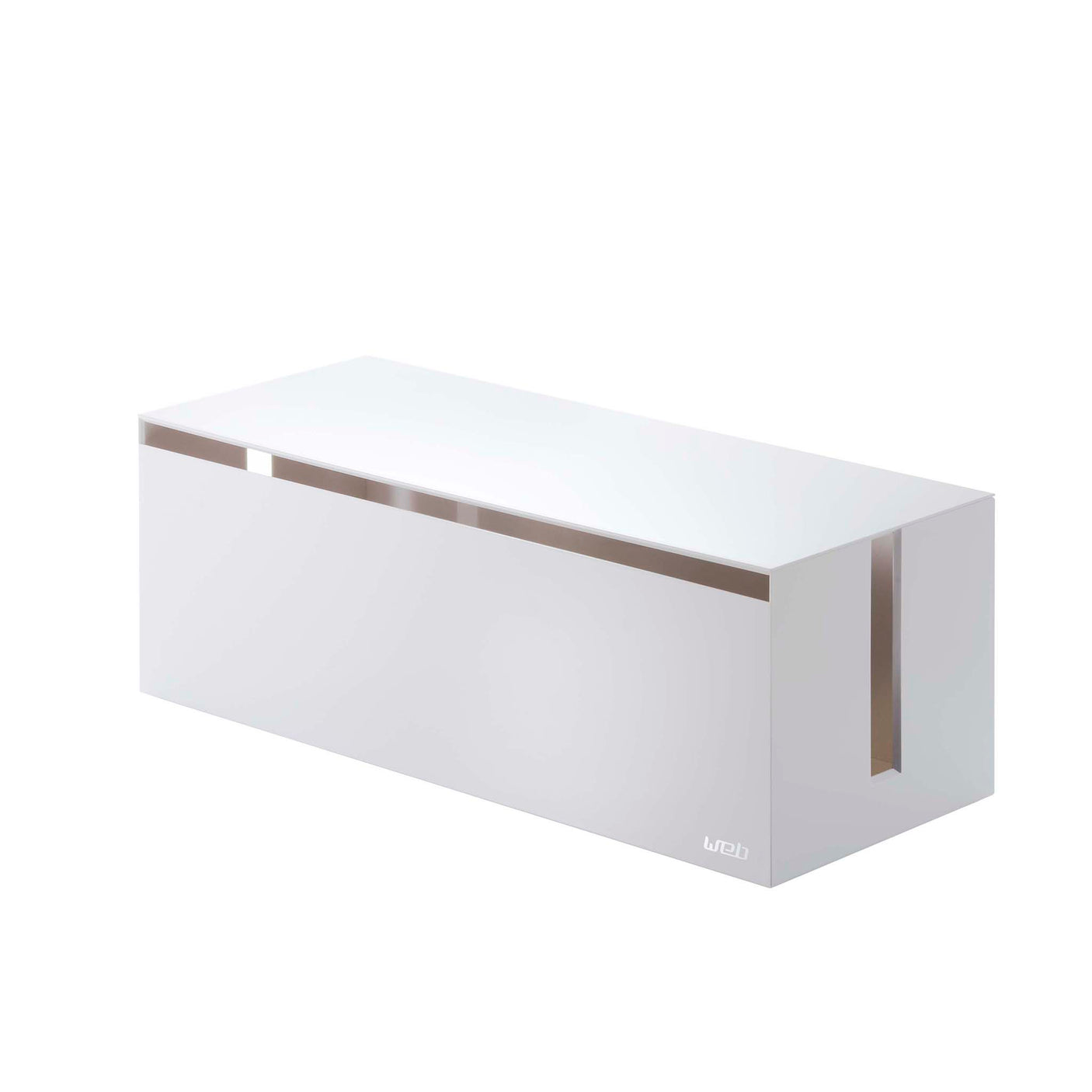 Ledningsskjuler i hvit design med integrert lokk.