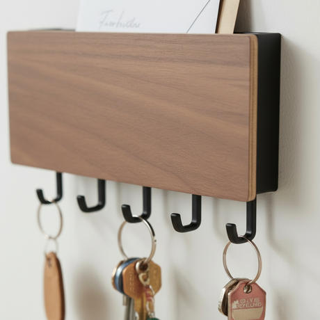 Magnetisk väggmonterad nyckelhållare svart