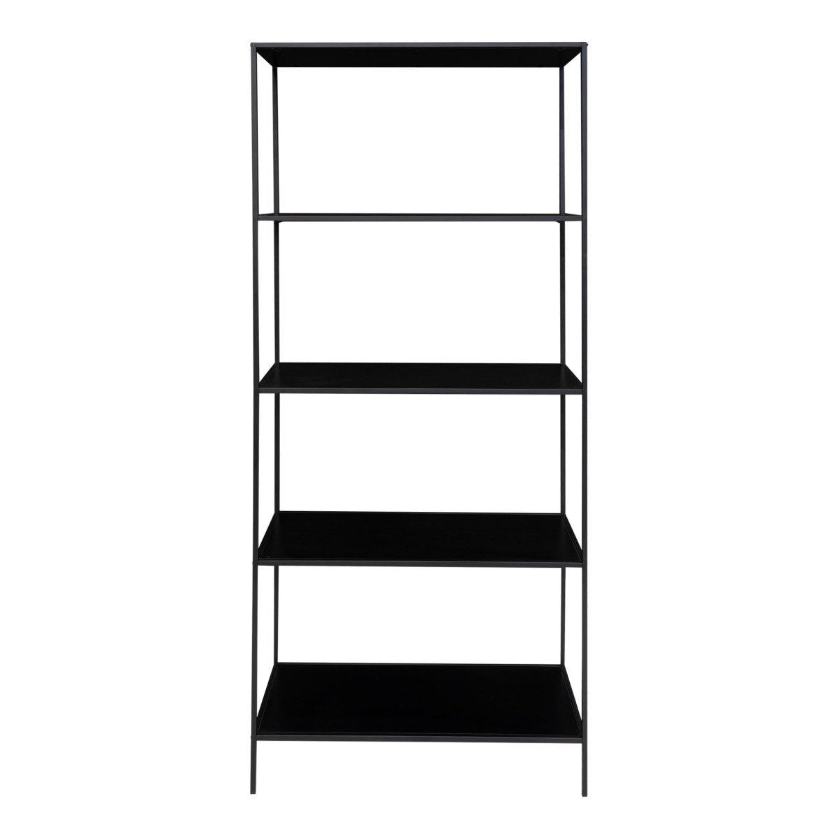 Vita bokhylle 5 hyller sort 80 x 36 x 170 cm - Lindas Dekor Bokhylle