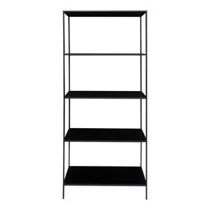 Vita bokhylle 5 hyller sort 80 x 36 x 170 cm - Lindas Dekor Bokhylle