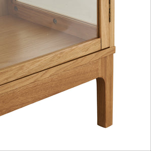 Zamora vitinskåp 1 glassdörr ek natur 47x40x180 cm - bild 6