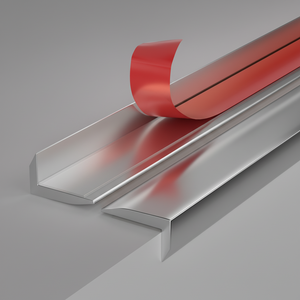 10-pk Endelister til selvklebende fliser, sølv