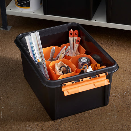 Oppbevaringsboks 14 liter med lokk til bod og lager