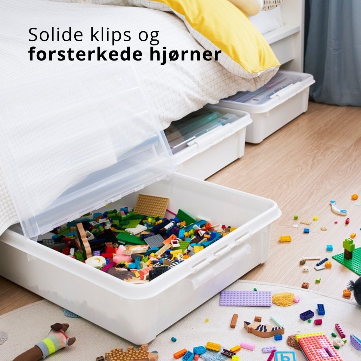 SmartStore™ Bedroller oppbevaringsboks med lokk 60 L - Lindas Dekor