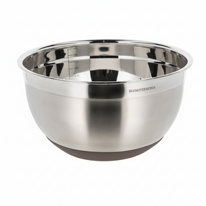 rustfri bakebolle sett med praktiske funksjoner