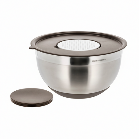 lokk med rivjern for direkte tilberedning i bolle