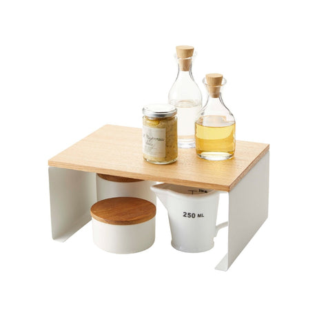 Stabelbar hylle bred hvit 30,5 x 22 cm - Lindas Dekor