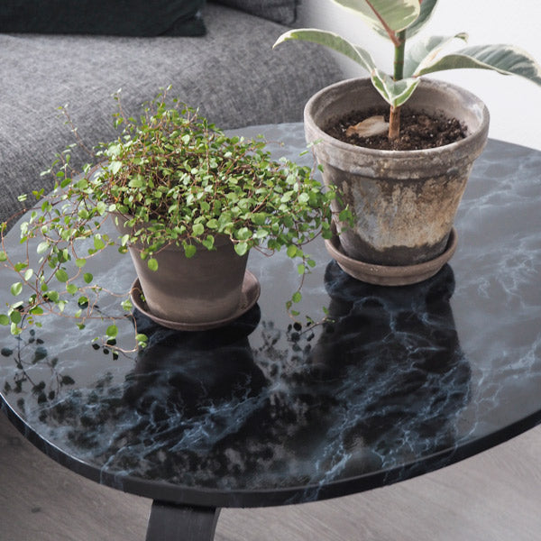 Prov: Marmor svart/blå kontaktplast