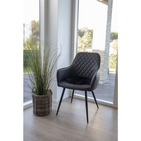 Sitteunderlag sort ø35 cm - Lindas Dekor