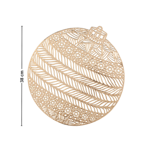 Bordbrikke julekule gull diameter 38 cm