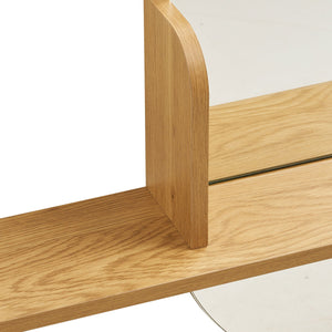 Barco speil i naturfarge vist på hvit bakgrunn med oval form